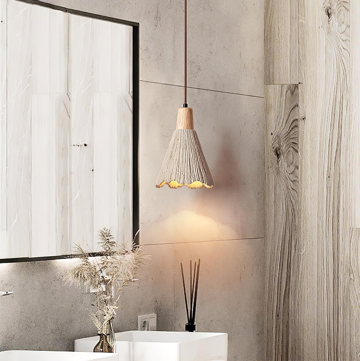 Concrete Pleated Drop light Pendant Lamp