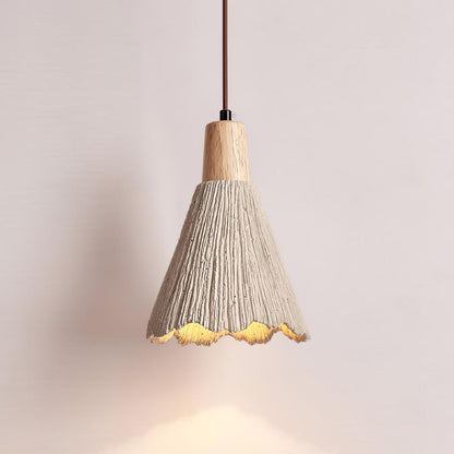 Concrete Pleated Drop light Pendant Lamp