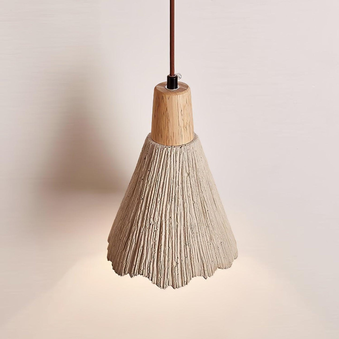 Concrete Pleated Drop light Pendant Lamp