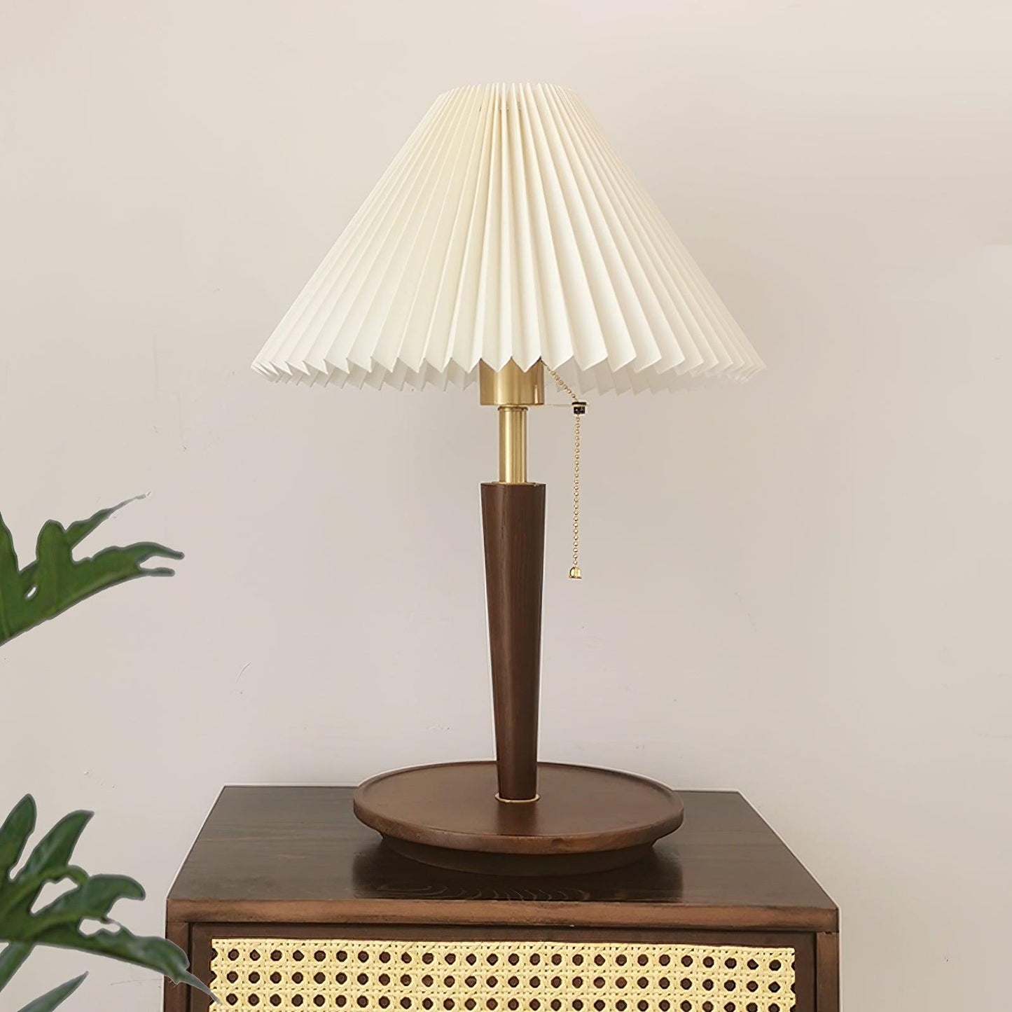 Cone Pleated Fabric Portable lamp Table Lamp