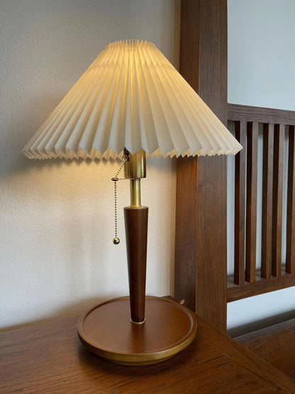 Cone Pleated Fabric Portable lamp Table Lamp