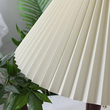 Cone Pleated Fabric Portable lamp Table Lamp