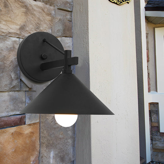 Conical Simple Waterproof Retro American-style Outdoor Wall Sconce Lighting