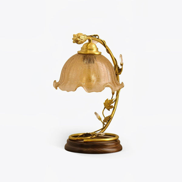 Cracked Glass Brass Side table lamp Table Lamp