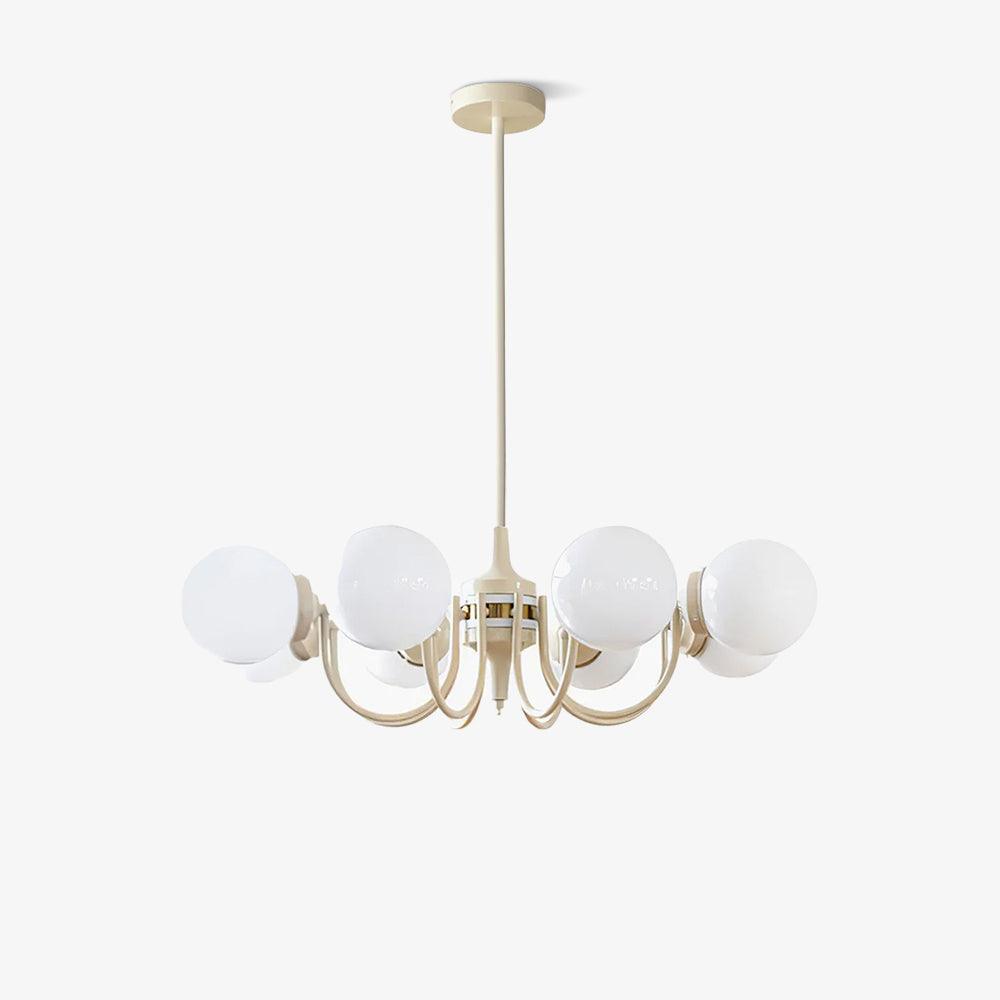 Cream Glass Ball Electrolier Chandelier