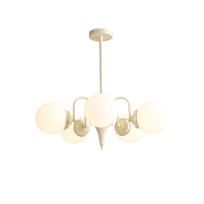 Cream Glass Ball Electrolier Chandelier