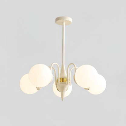 Cream Glass Ball Electrolier Chandelier