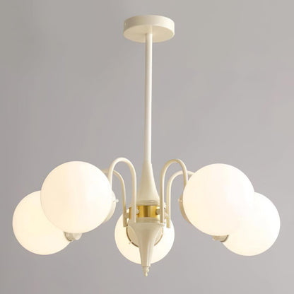 Cream Glass Ball Electrolier Chandelier