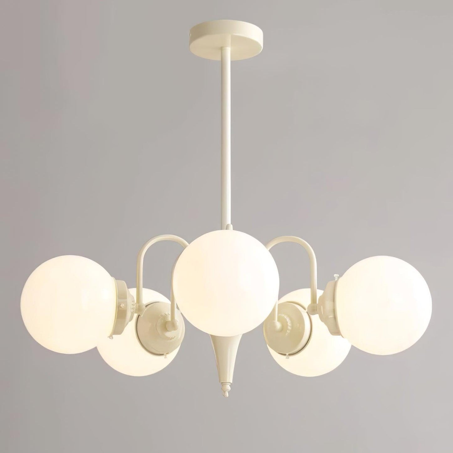 Cream Glass Ball Electrolier Chandelier