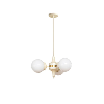 Cream Glass Ball Electrolier Chandelier