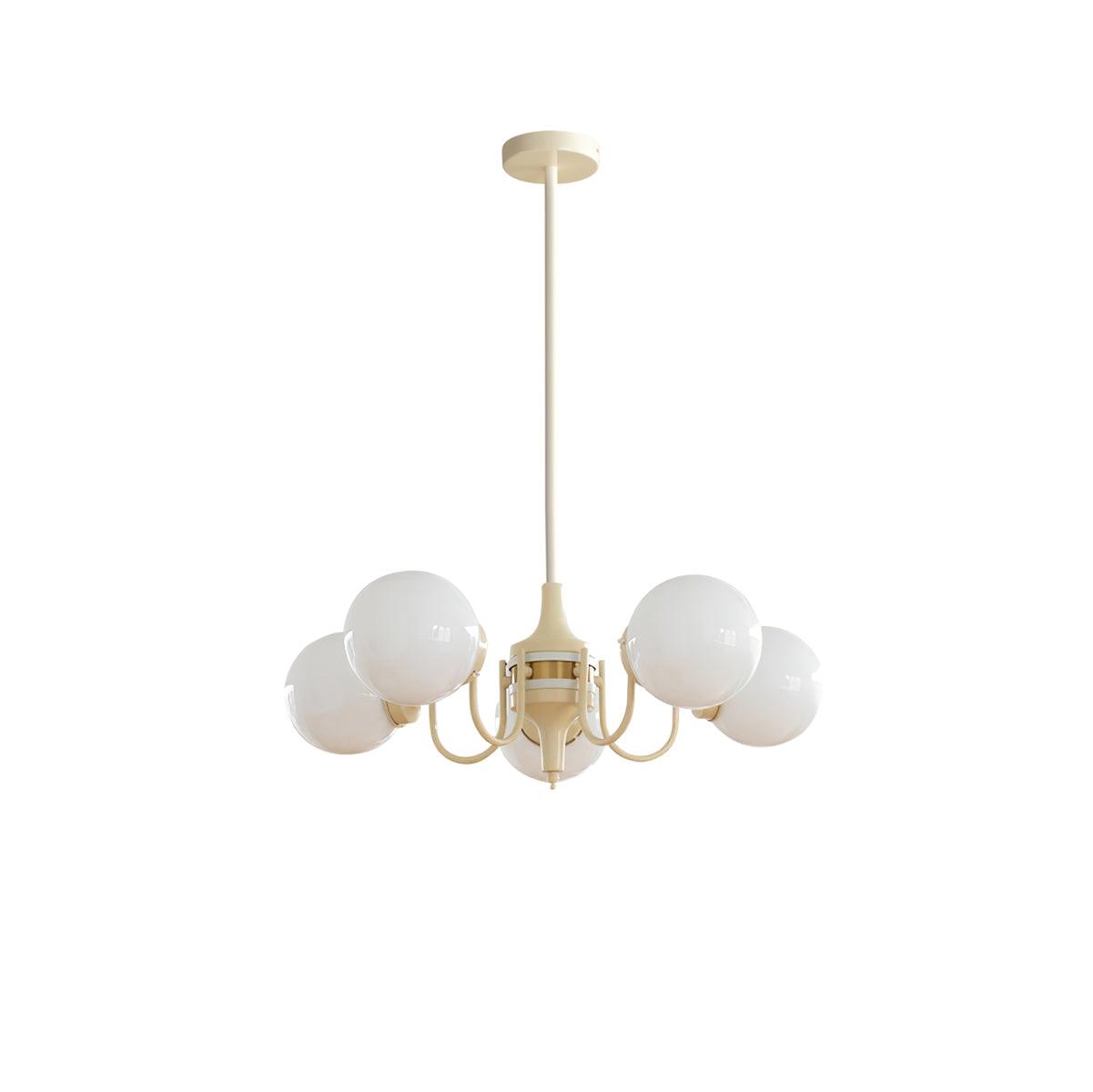 Cream Glass Ball Electrolier Chandelier