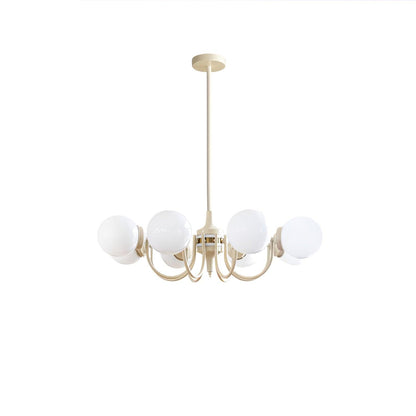 Cream Glass Ball Electrolier Chandelier