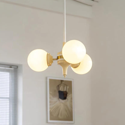 Cream Glass Ball Electrolier Chandelier