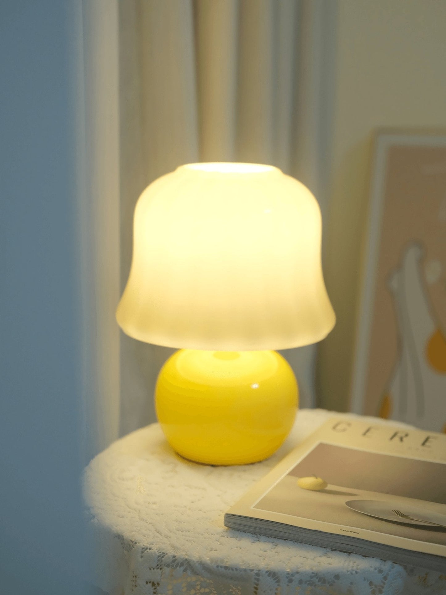 Creamy Mushroom Reading light Table Lamp