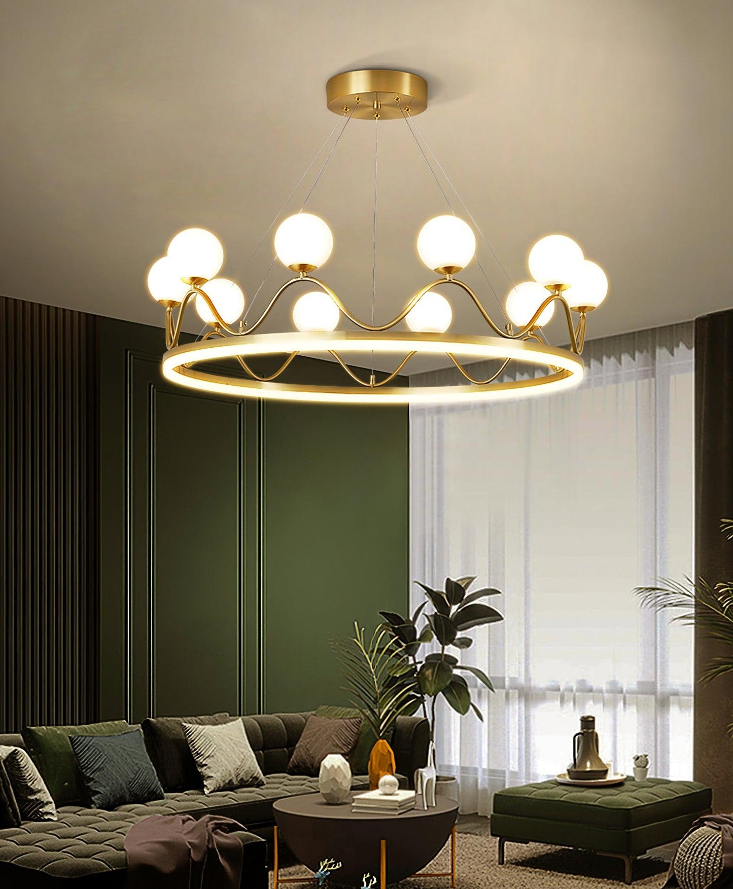 Crown Brass Crown Chandelier