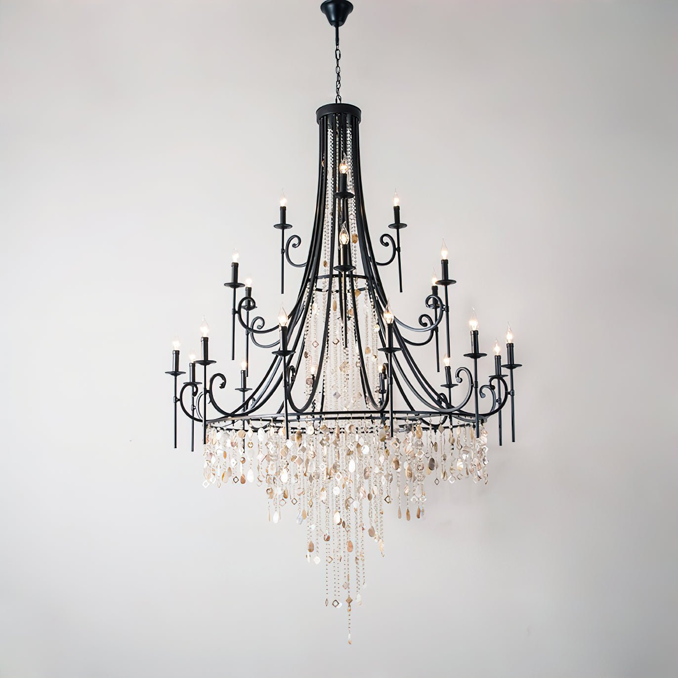 Tatum Lux Shell Crystal Pendant light Chandelier