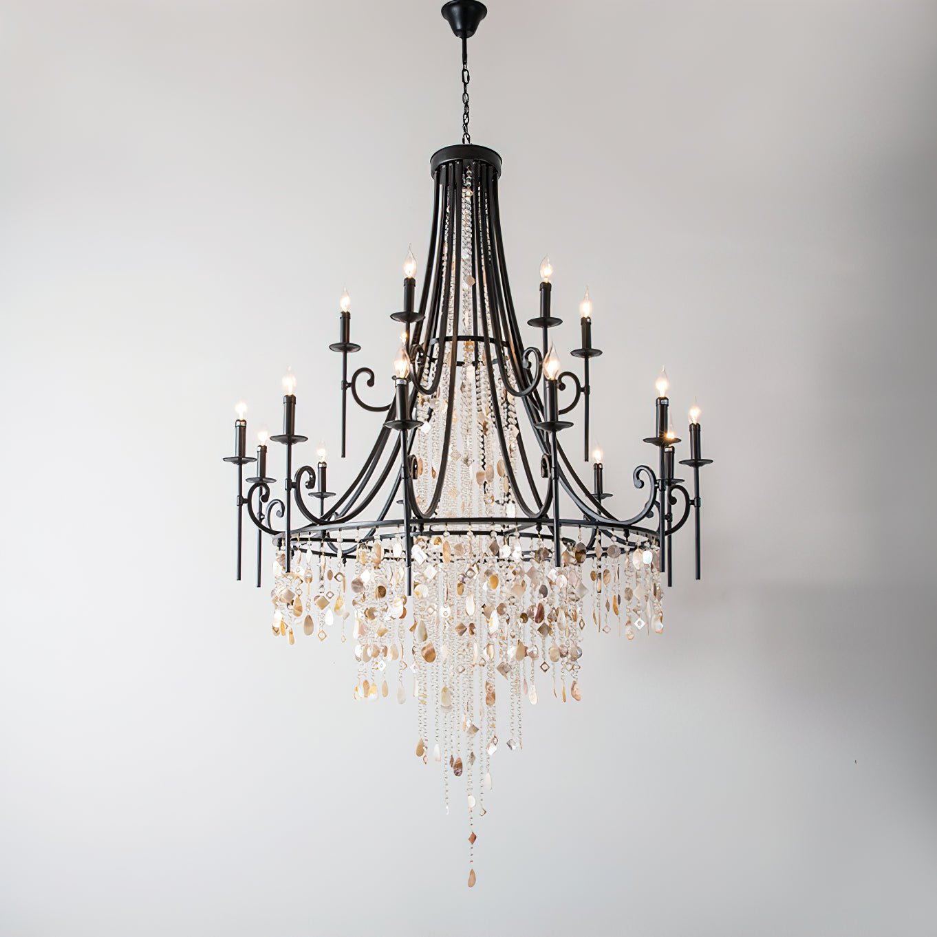 Tatum Lux Shell Crystal Pendant light Chandelier