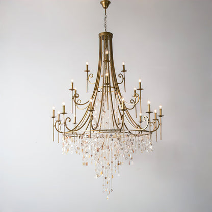 Tatum Lux Shell Crystal Pendant light Chandelier