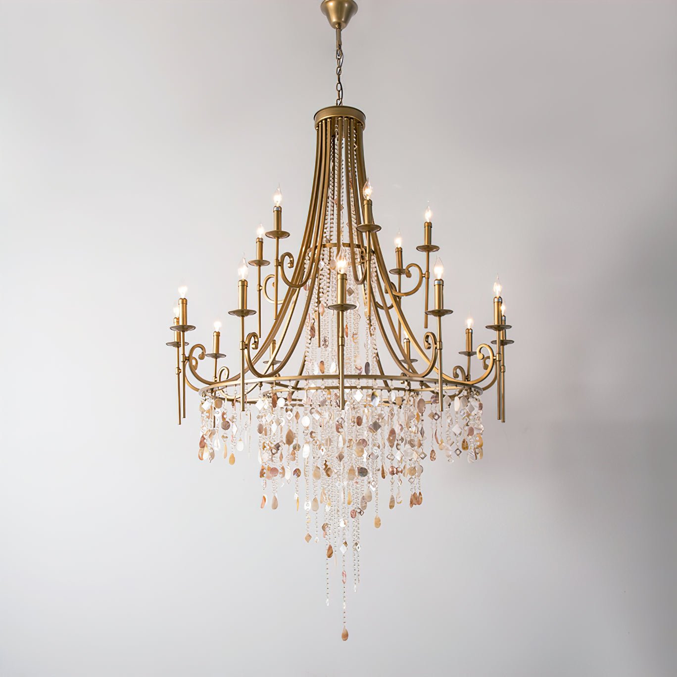 Tatum Lux Shell Crystal Pendant light Chandelier