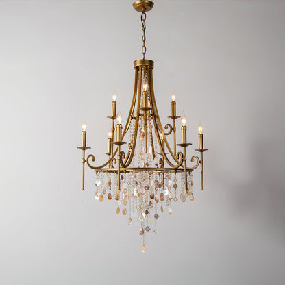 Tatum Lux Shell Crystal Pendant light Chandelier