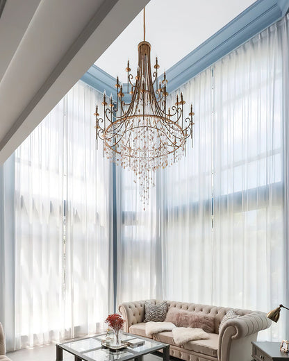 Tatum Lux Shell Crystal Pendant light Chandelier