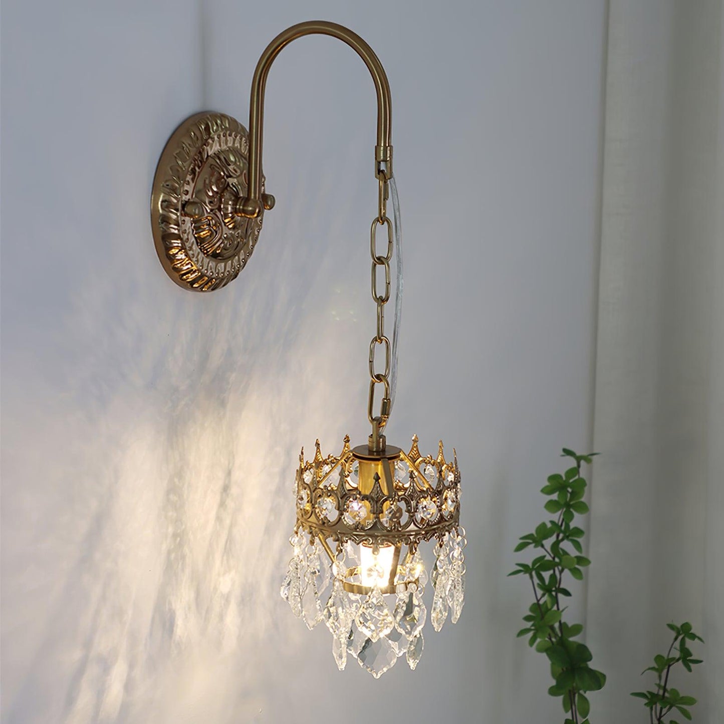 Crystal Crown Wall-mounted light Sconce