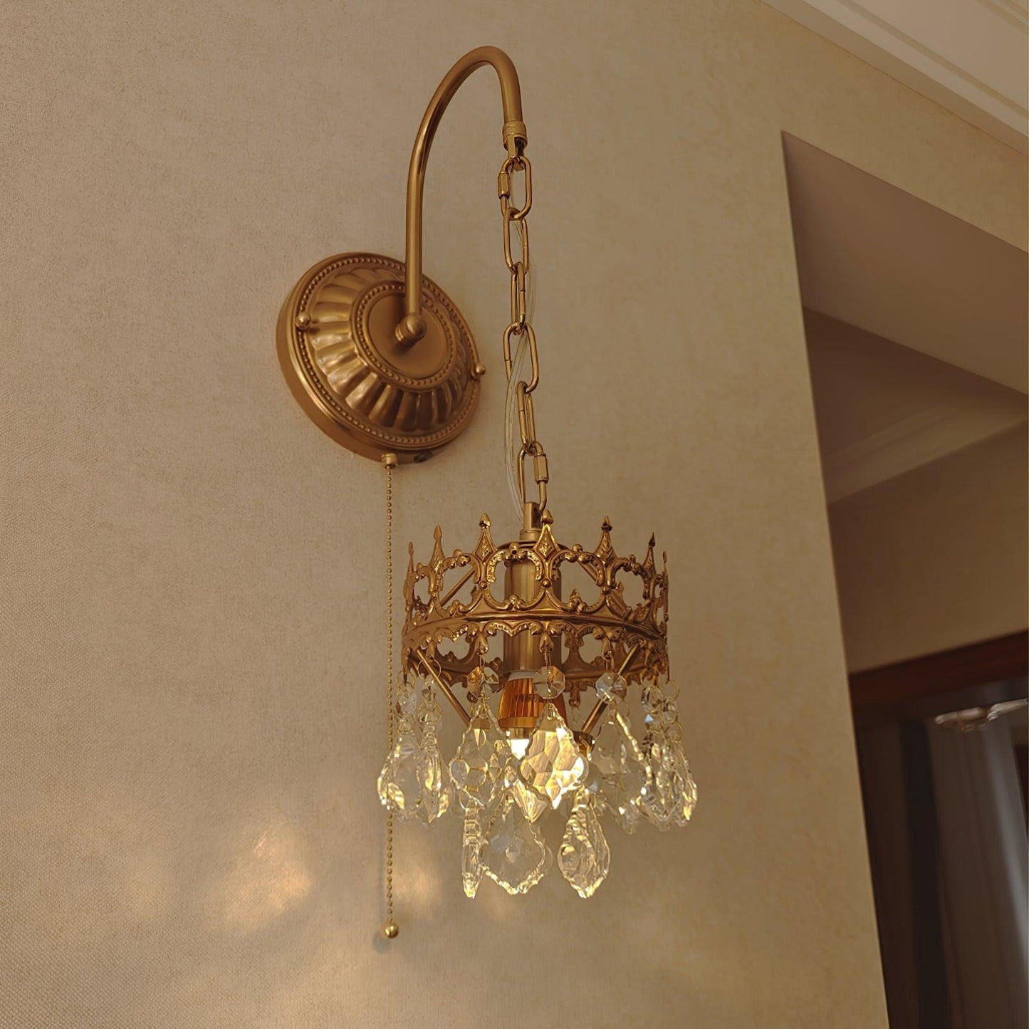 Crystal Crown Wall-mounted light Sconce