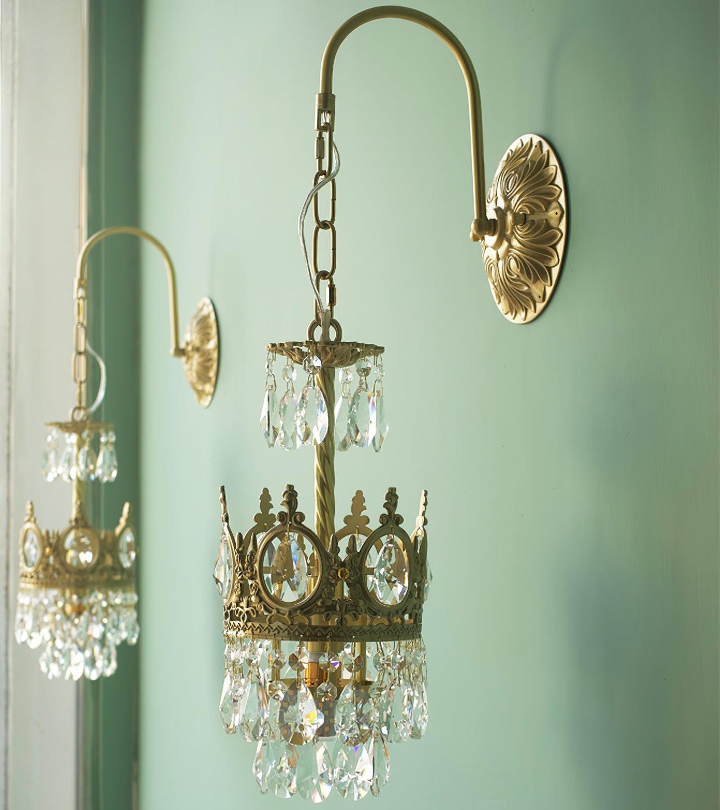 Crystal Crown Sconce Wall Light