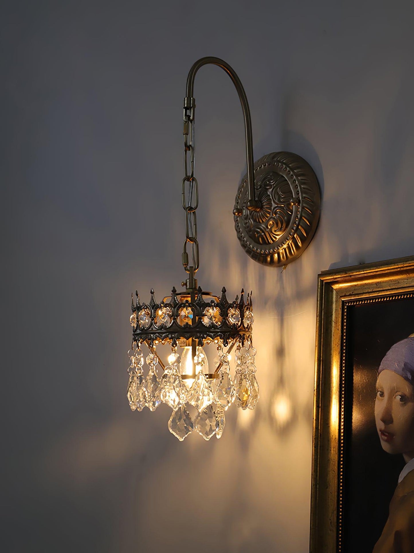 Crystal Crown Wall-mounted light Sconce