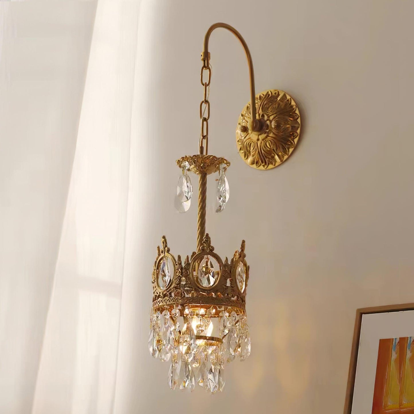 Crystal Crown Sconce Wall Light