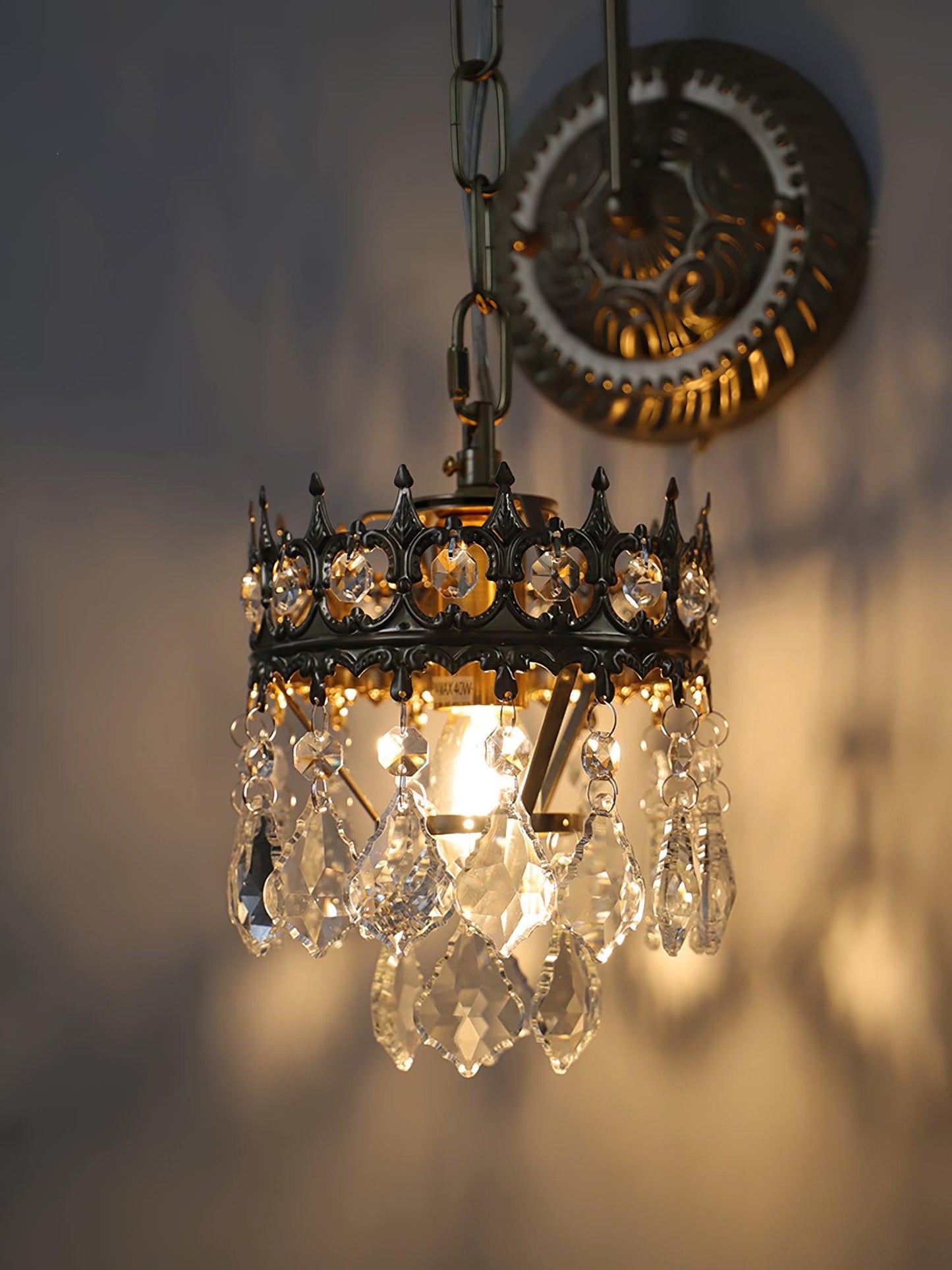 Crystal Crown Wall-mounted light Sconce