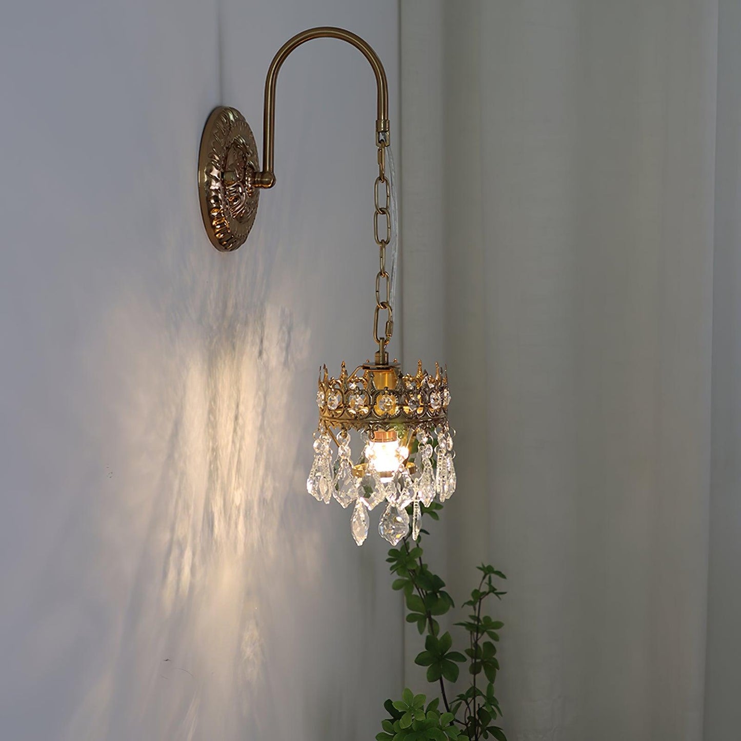 Crystal Crown Wall-mounted light Sconce