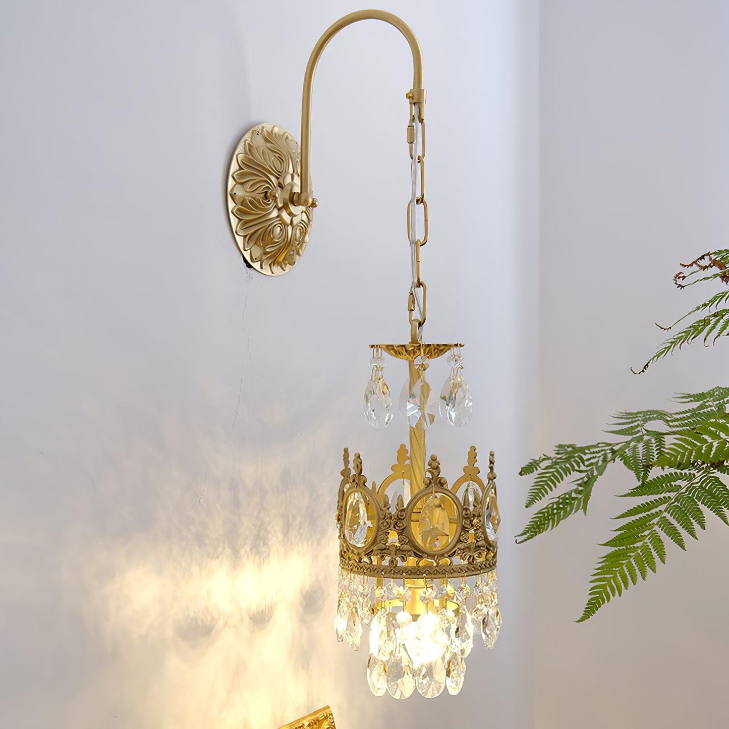 Crystal Crown Sconce Wall Light