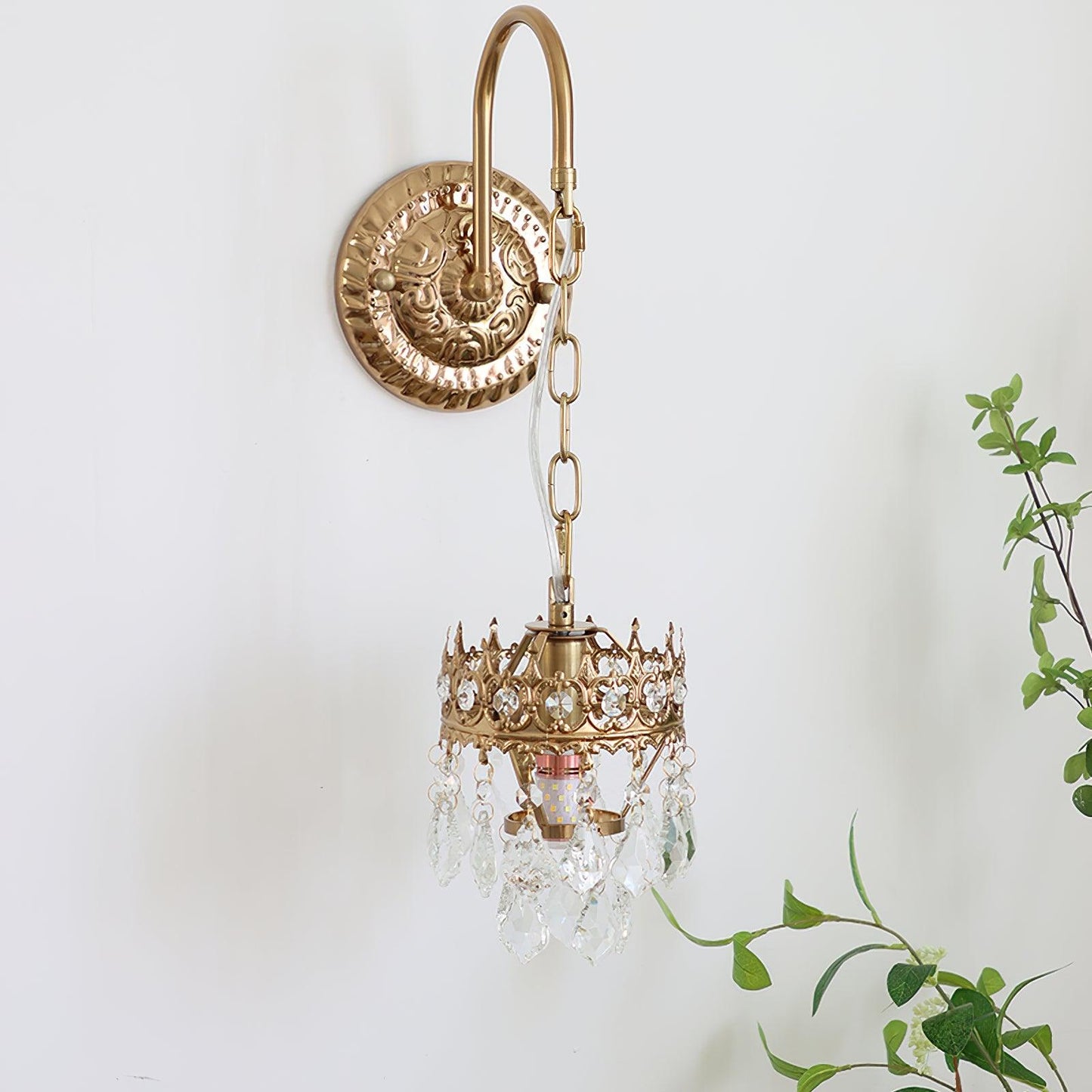 Crystal Crown Wall-mounted light Sconce