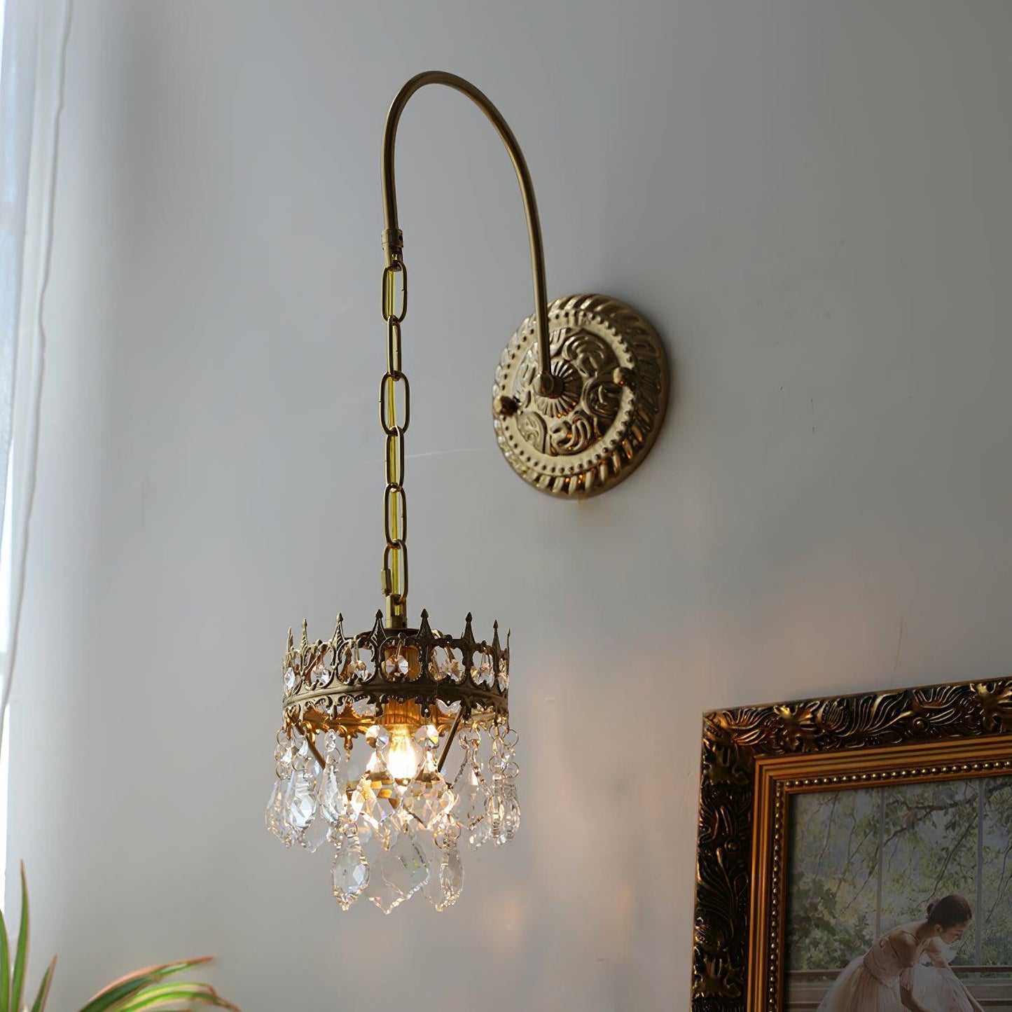 Crystal Crown Wall-mounted light Sconce