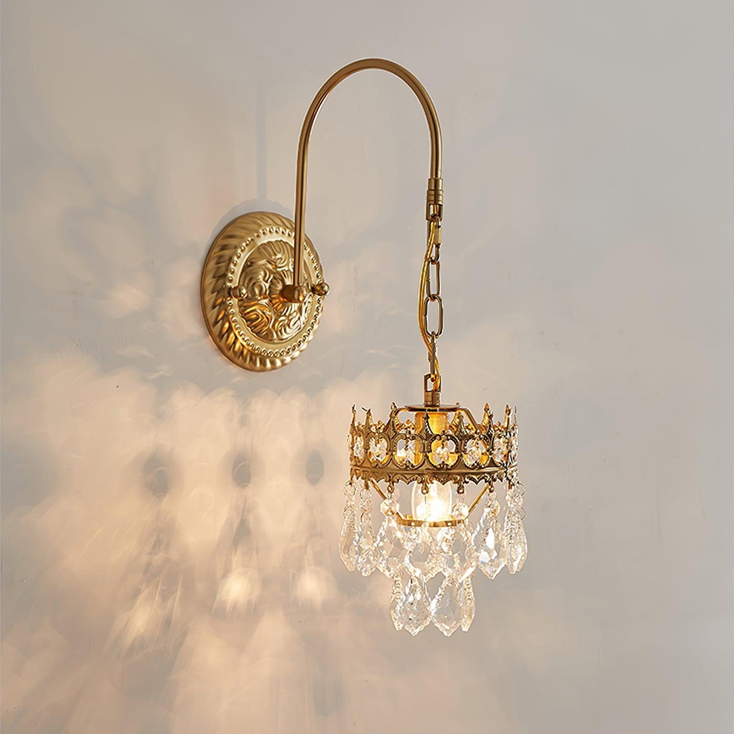 Crystal Crown Wall-mounted light Sconce