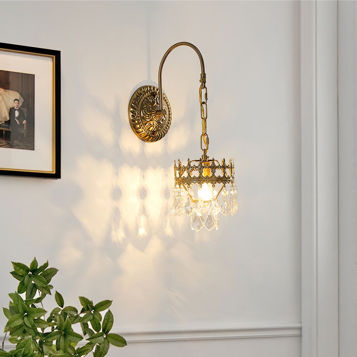 Crystal Crown Wall-mounted light Sconce