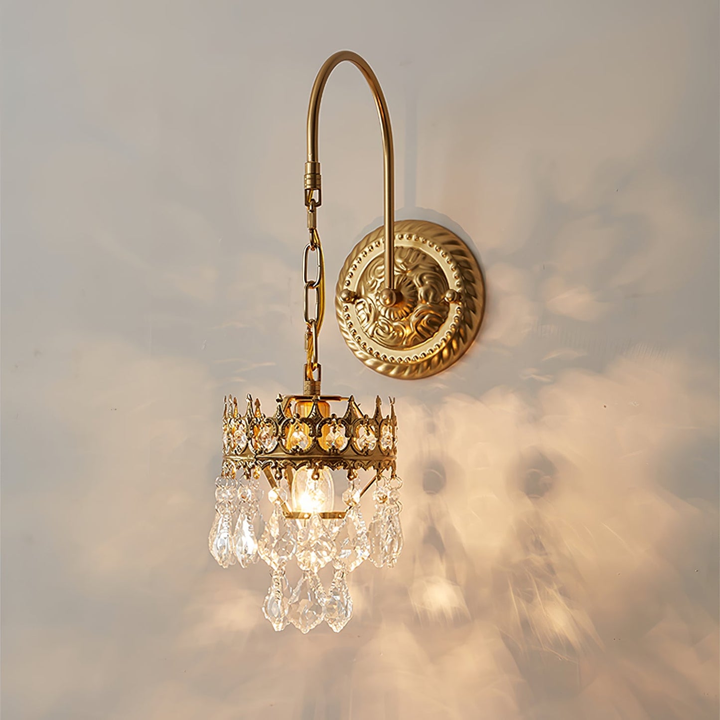 Crystal Crown Wall-mounted light Sconce