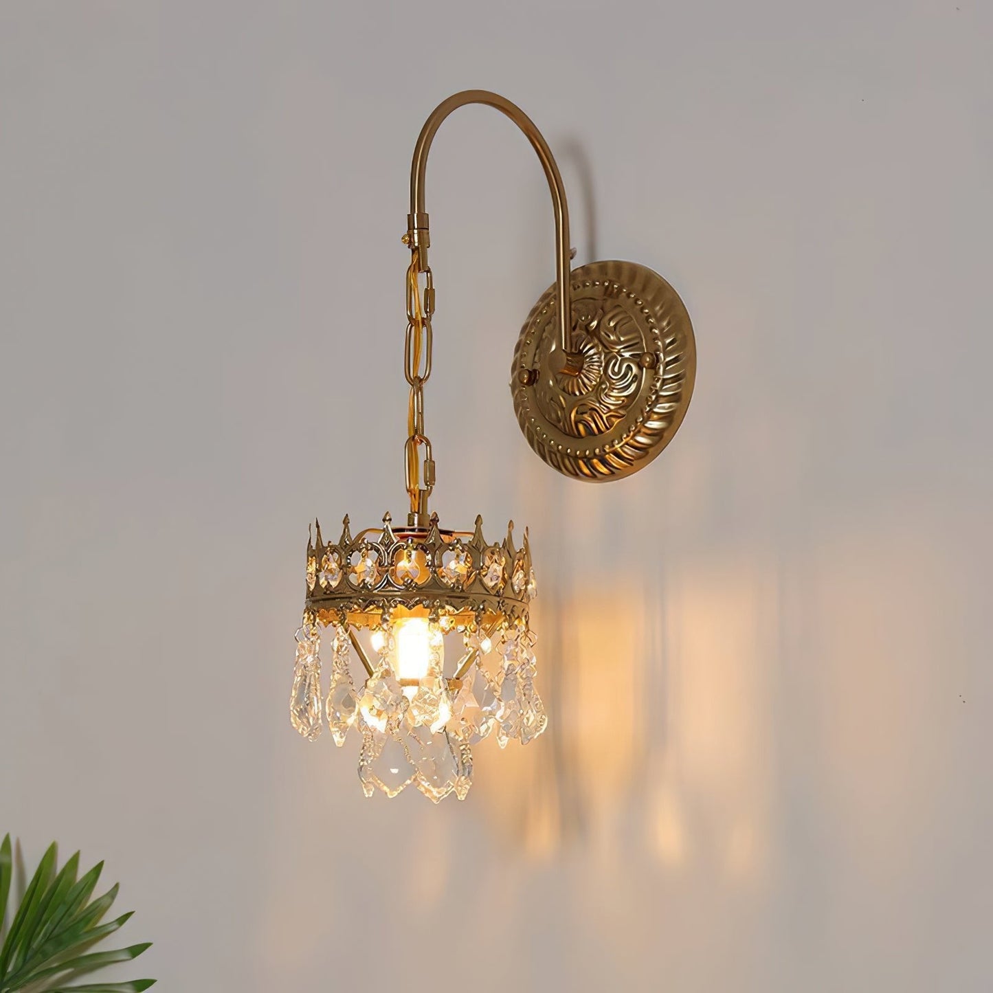 Crystal Crown Wall-mounted light Sconce