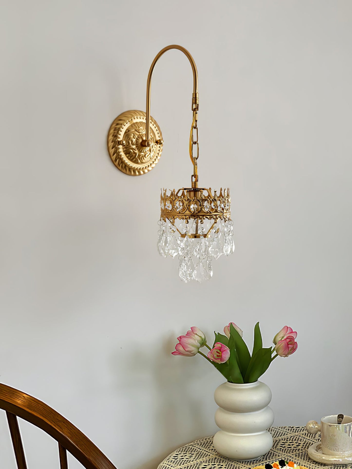 Crystal Crown Wall-mounted light Sconce