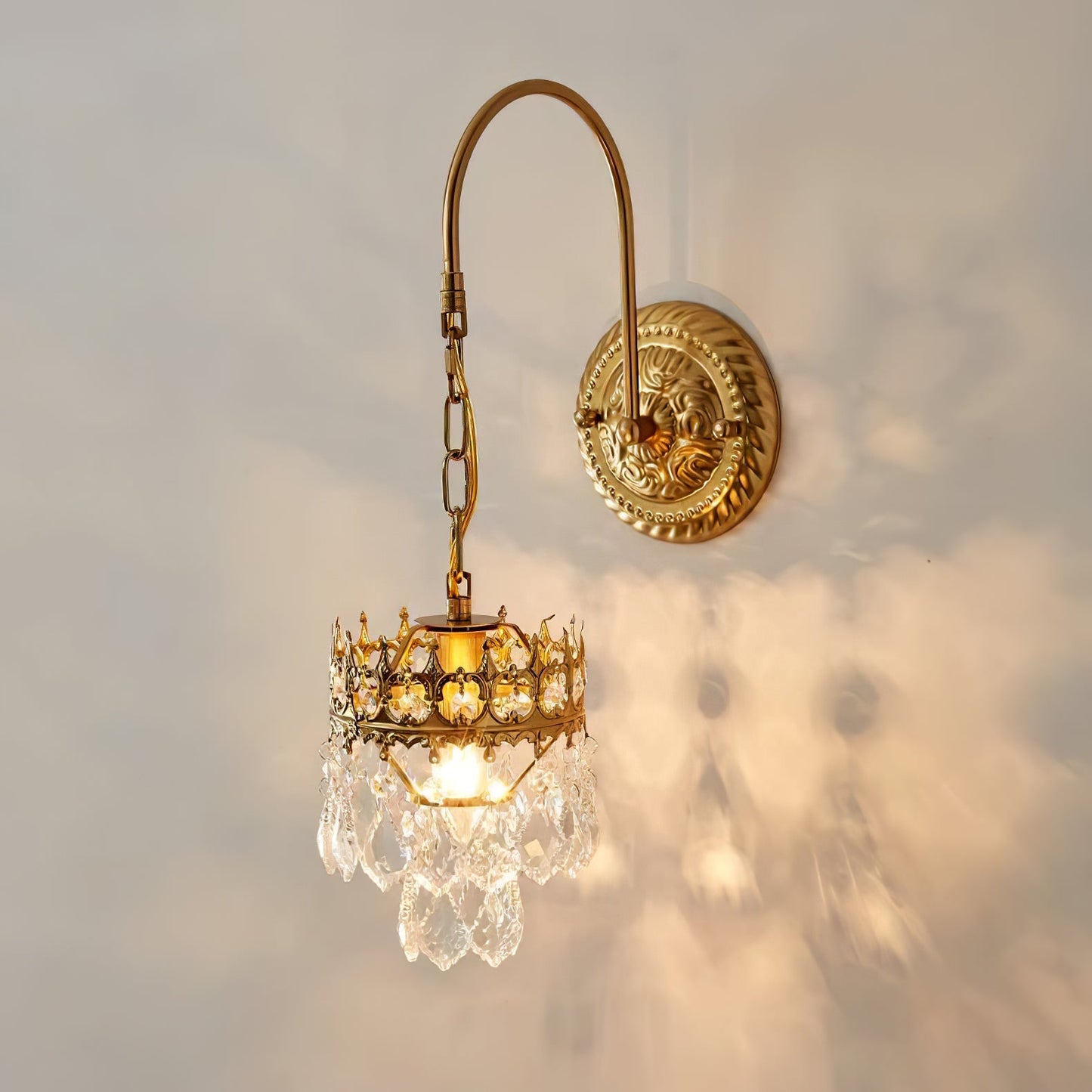 Crystal Crown Wall-mounted light Sconce