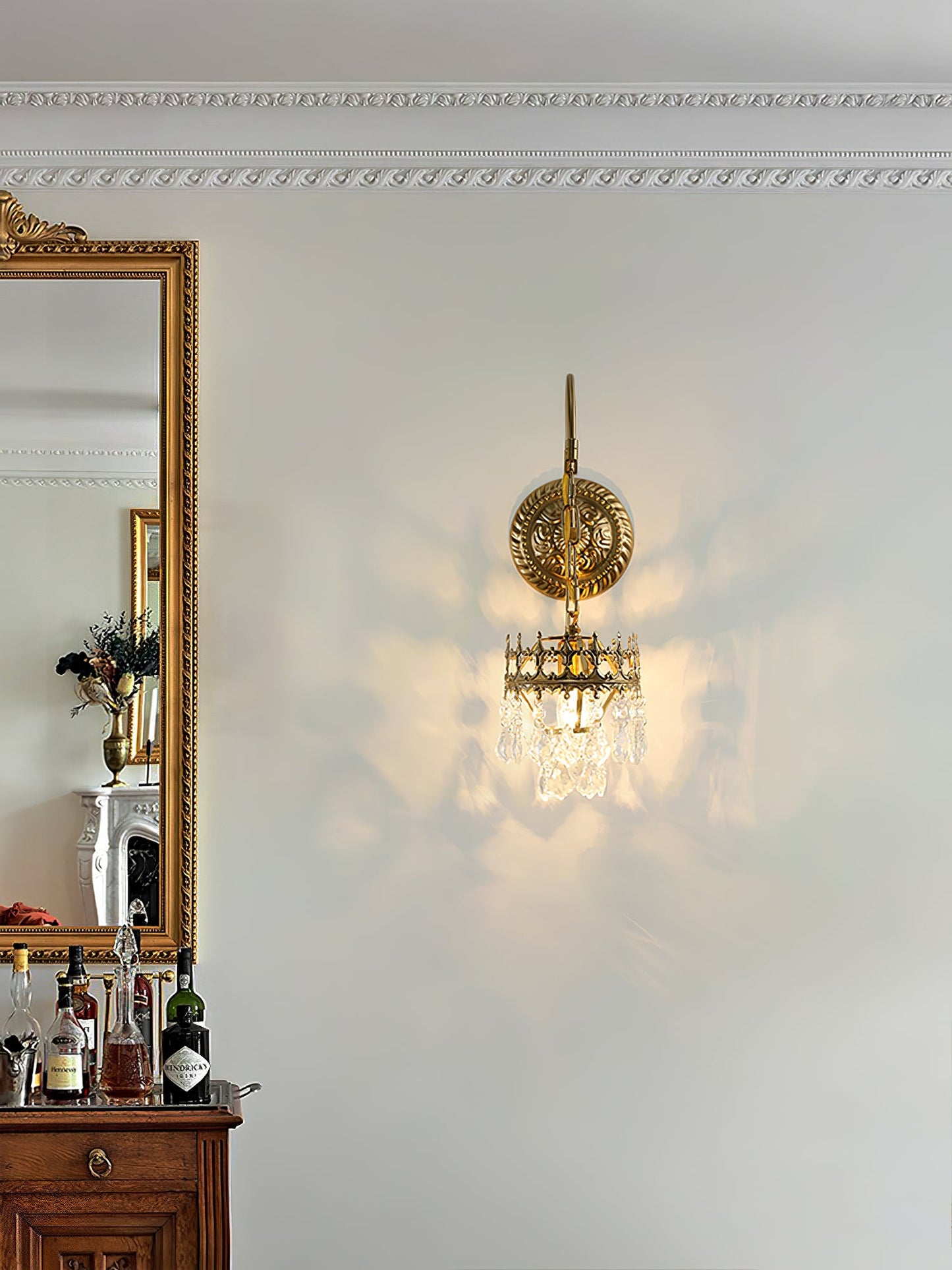 Crystal Crown Wall-mounted light Sconce