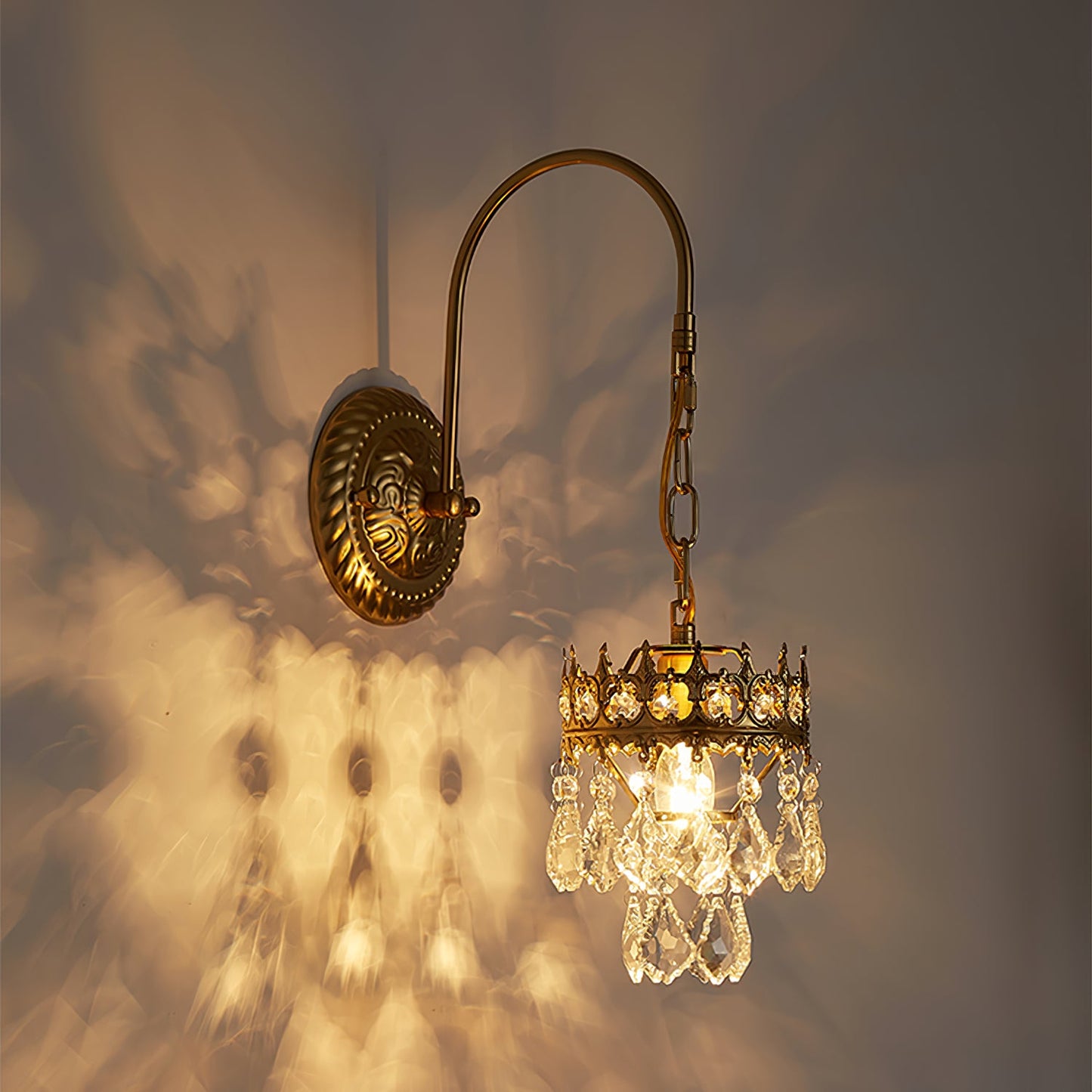 Crystal Crown Wall-mounted light Sconce