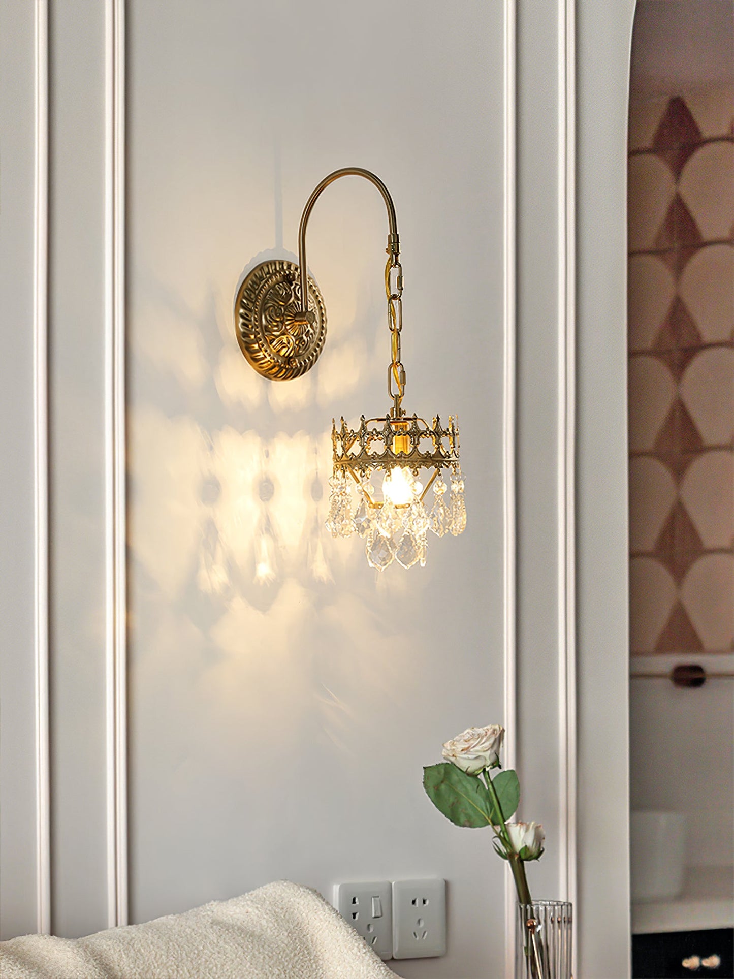 Crystal Crown Wall-mounted light Sconce