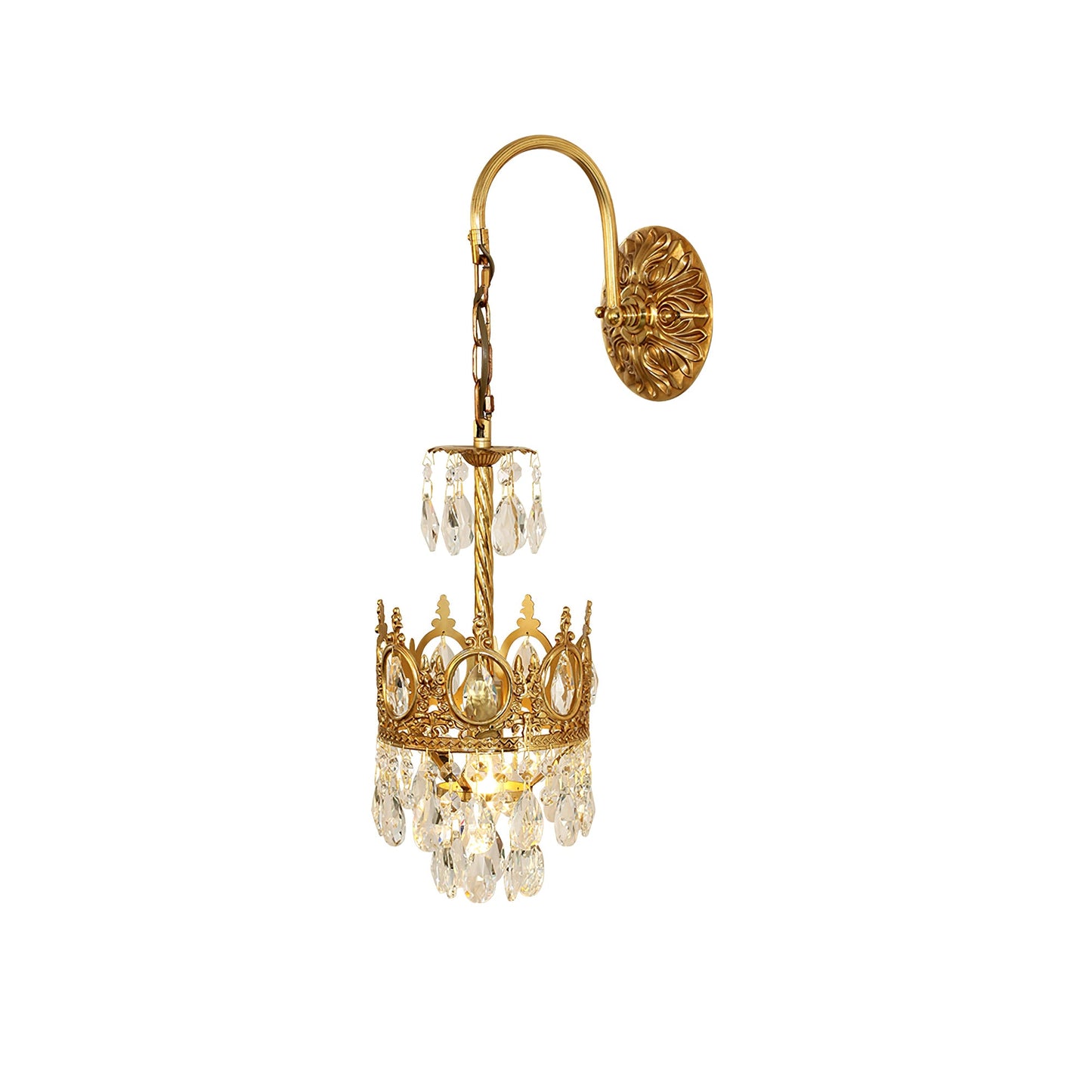 Crystal Crown Sconce Wall Light