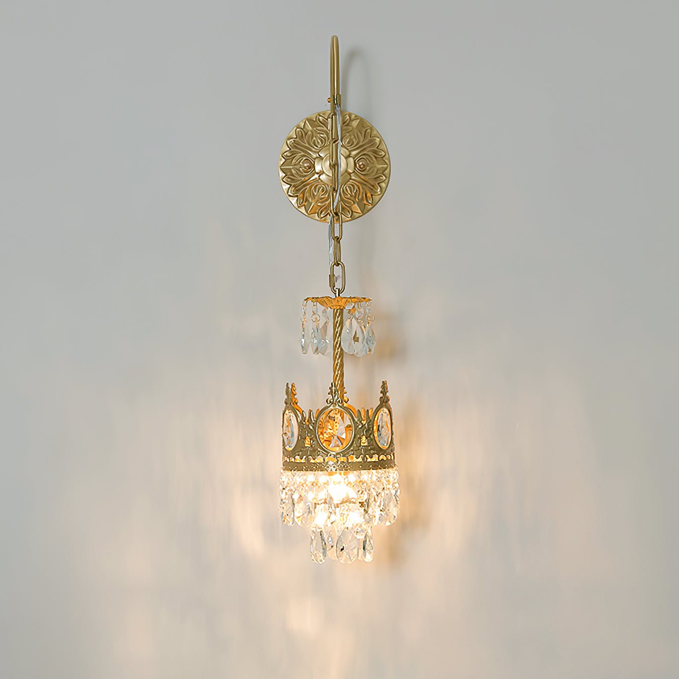 Crystal Crown Sconce Wall Light