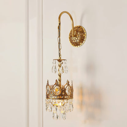 Crystal Crown Sconce Wall Light