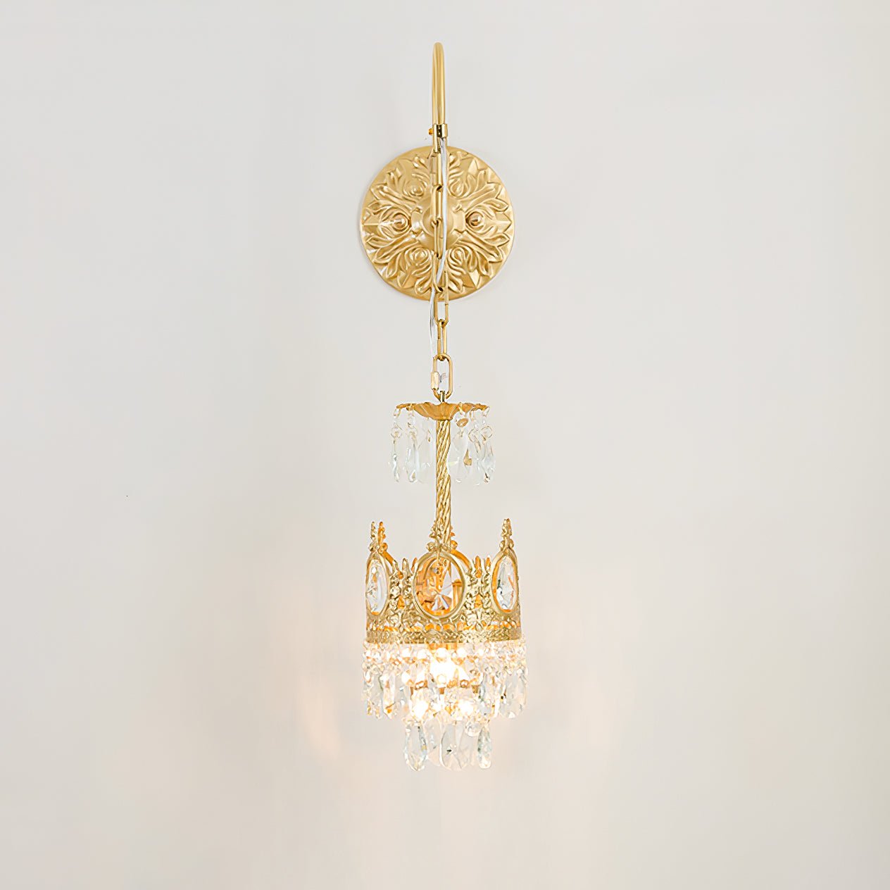 Crystal Crown Sconce Wall Light