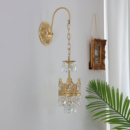 Crystal Crown Sconce Wall Light