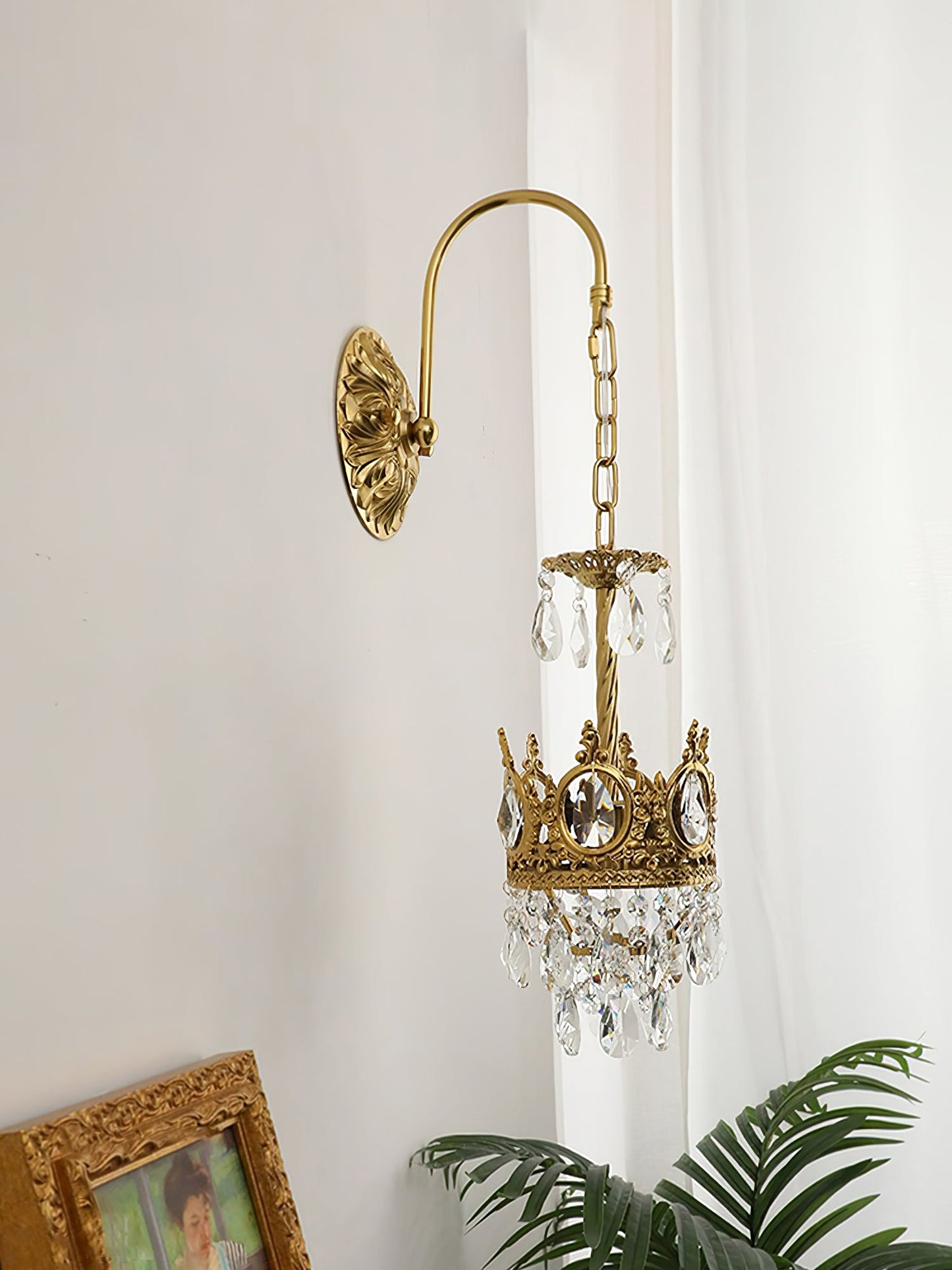 Crystal Crown Sconce Wall Light